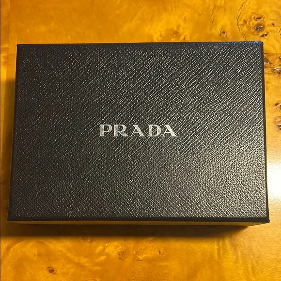 Prada Black Textured Box RARE Prada Black Shoe Gift Box Textured Empty Silver Logo  main image 3